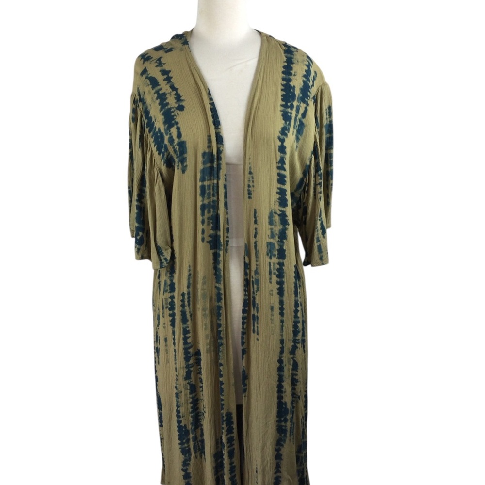 Maurices Olive and Blue Tie-Dye Cardigan, Size‎ XL-NWT